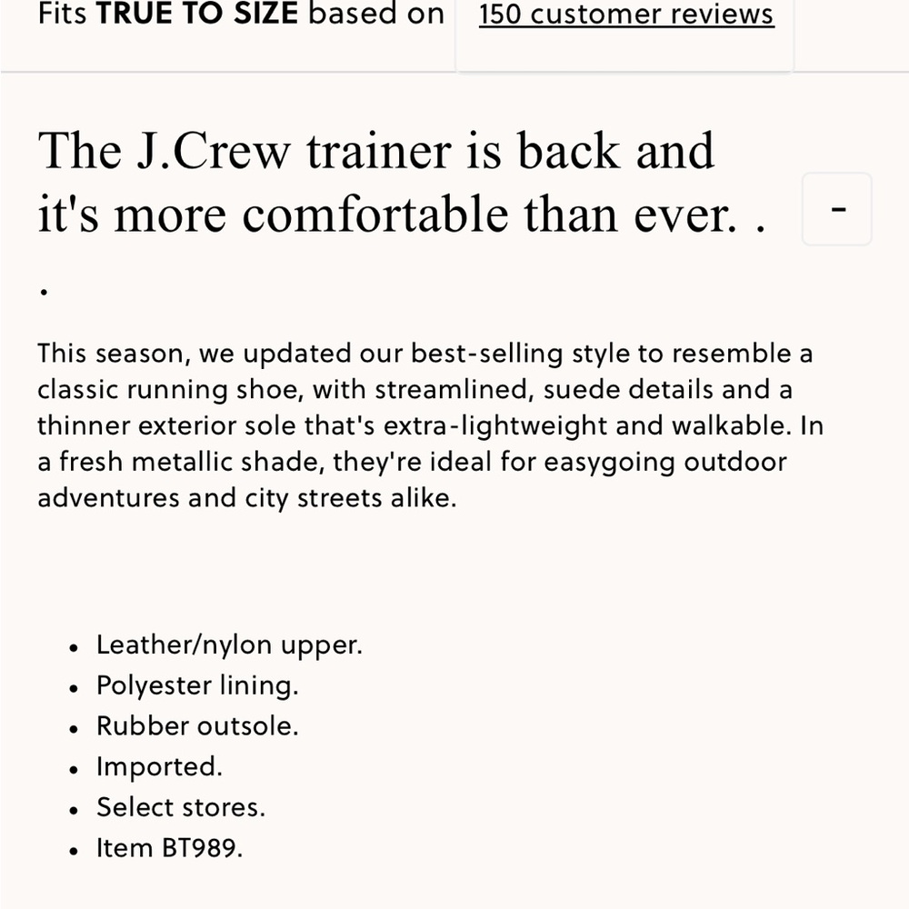 J Crew trainers in metallic colorblock Women's Cream Sneakers with Gold Accents - Picture 5 of 12